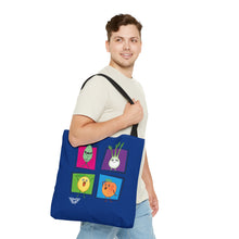 Load image into Gallery viewer, Square Meal Tote (Blue, 3 sizes)