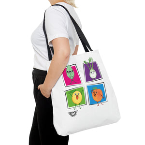 Square Meal Tote (white, 3 sizes)