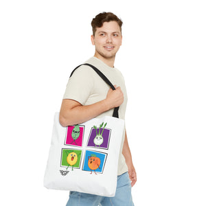 Square Meal Tote (white, 3 sizes)